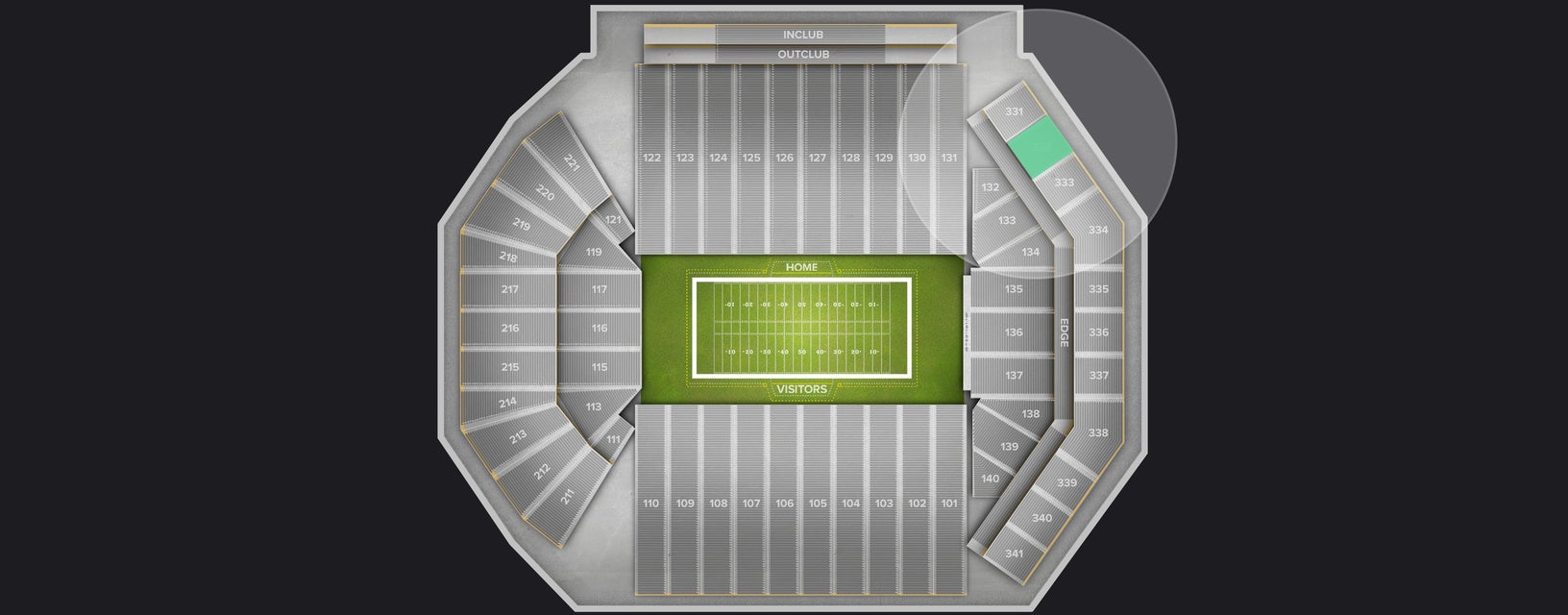 Seat view from Upper Corner