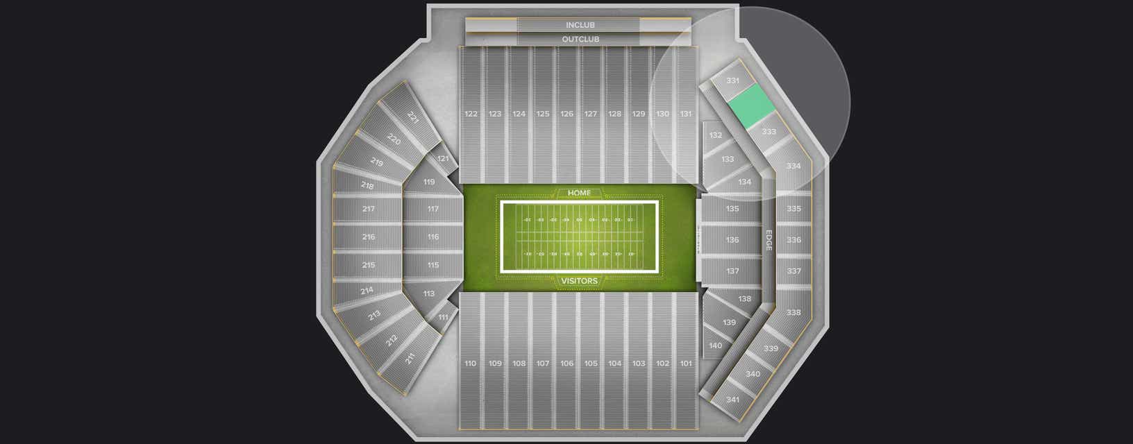 Seat view from Upper Corner