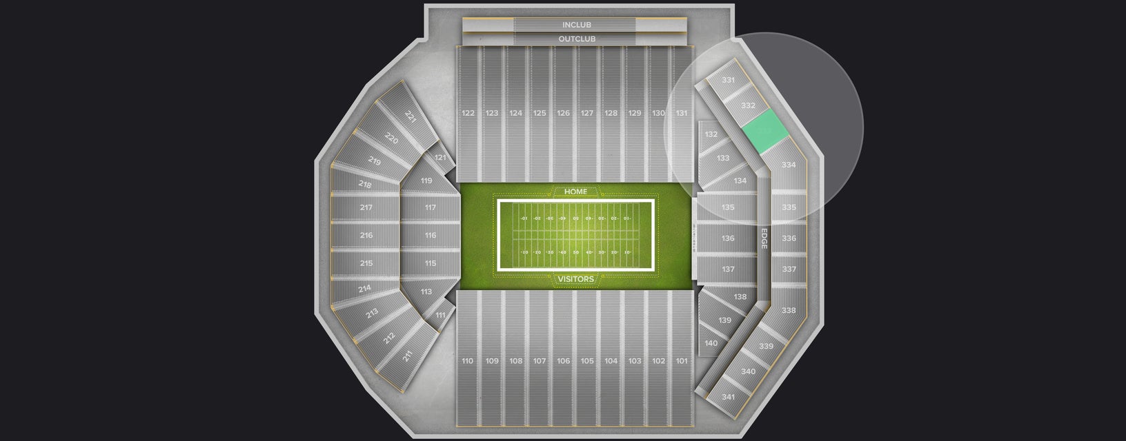 Seat view from Upper Corner