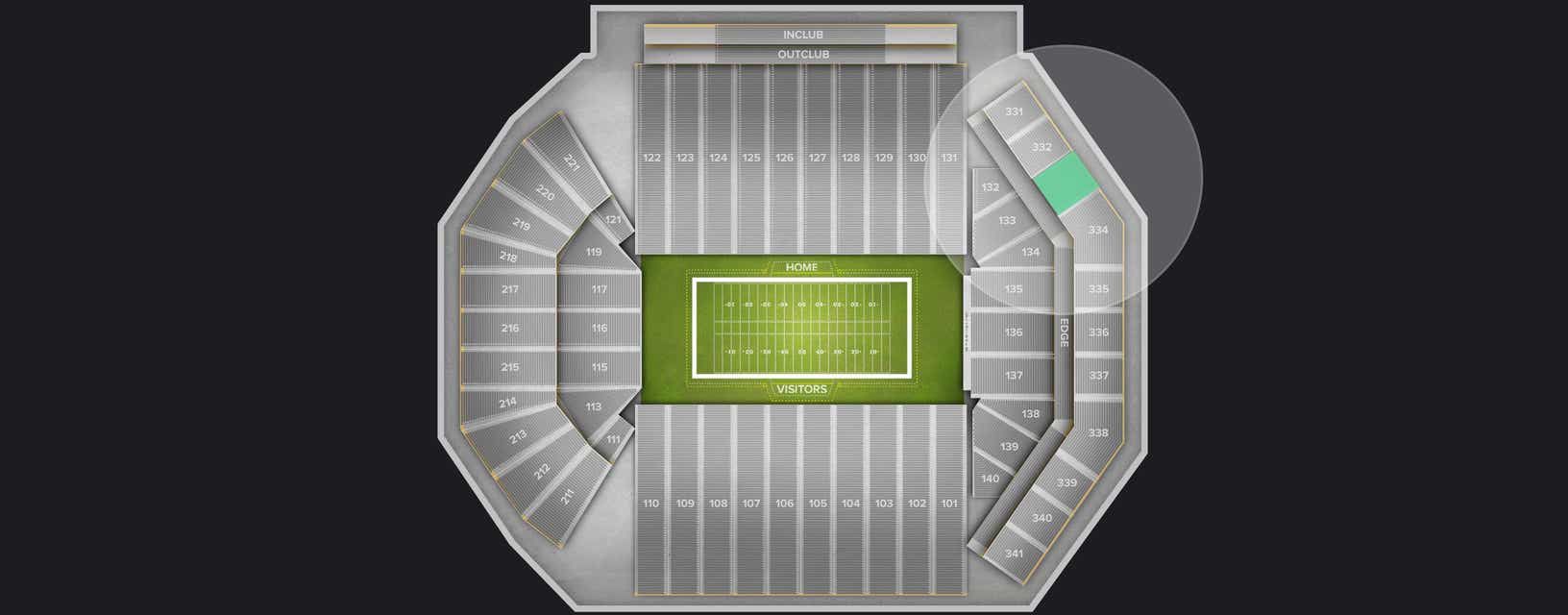 Seat view from Upper Corner