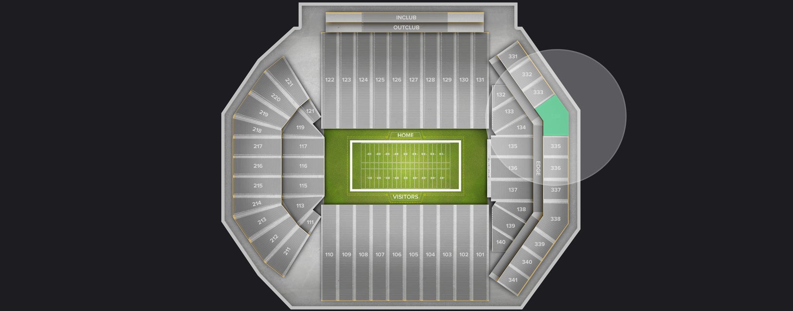 Seat view from Upper Corner