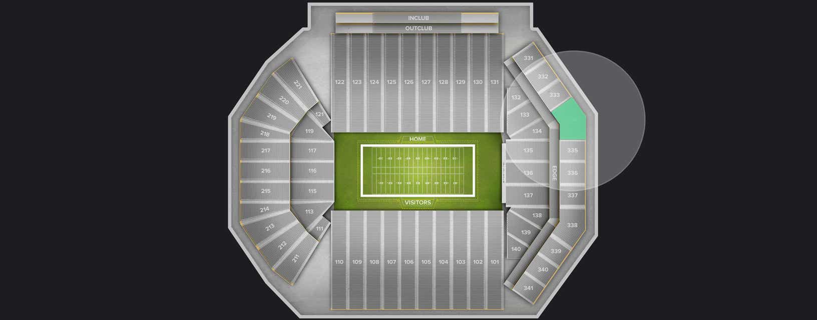 Seat view from Upper Corner