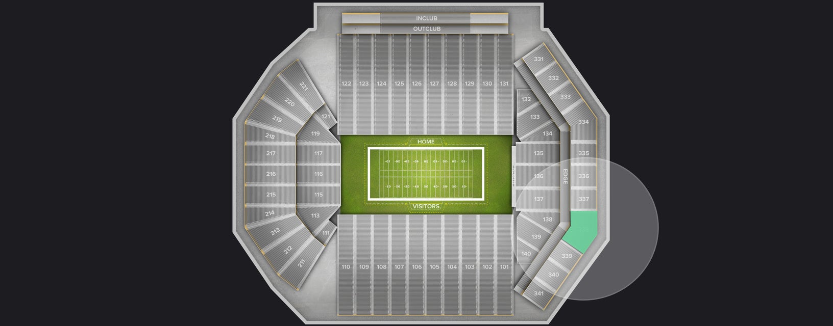 Seat view from Upper Corner