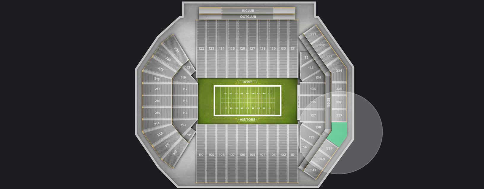 Seat view from Upper Corner