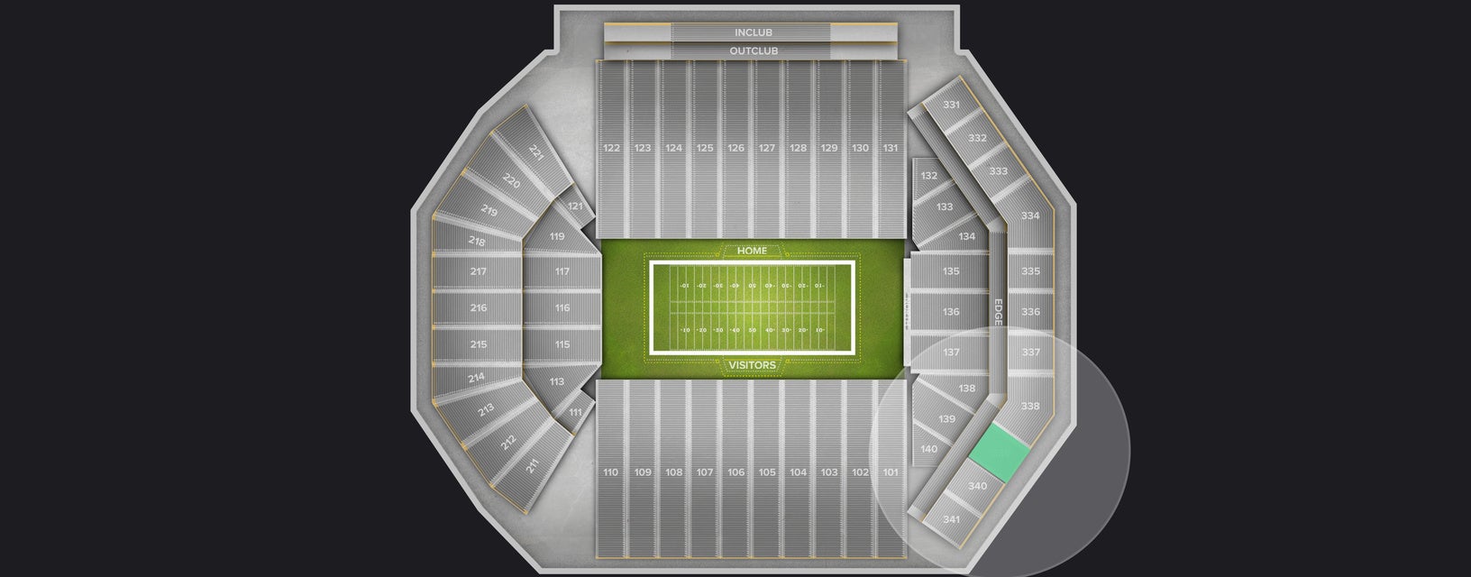 Seat view from Upper Corner