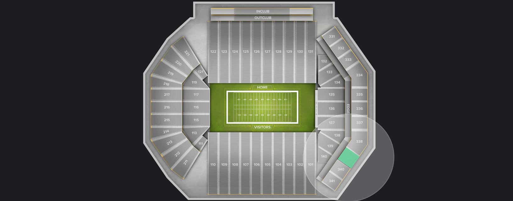 Seat view from Upper Corner