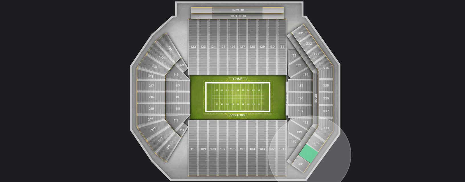Seat view from Upper Corner