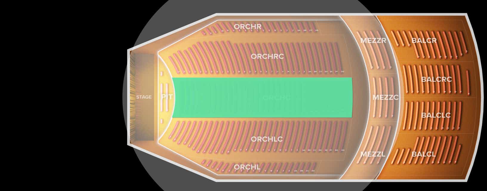 Seat view from Orchestra Center