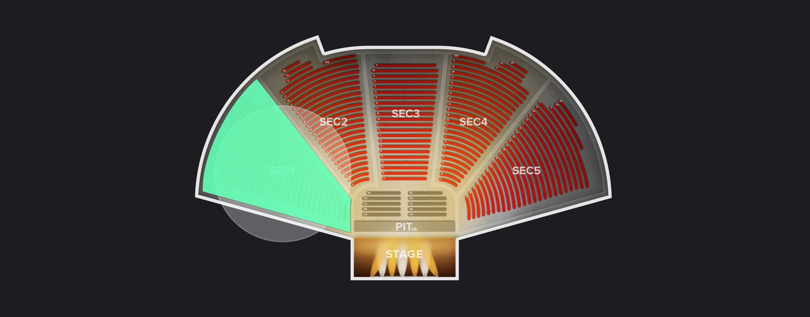 Seat view from Upper