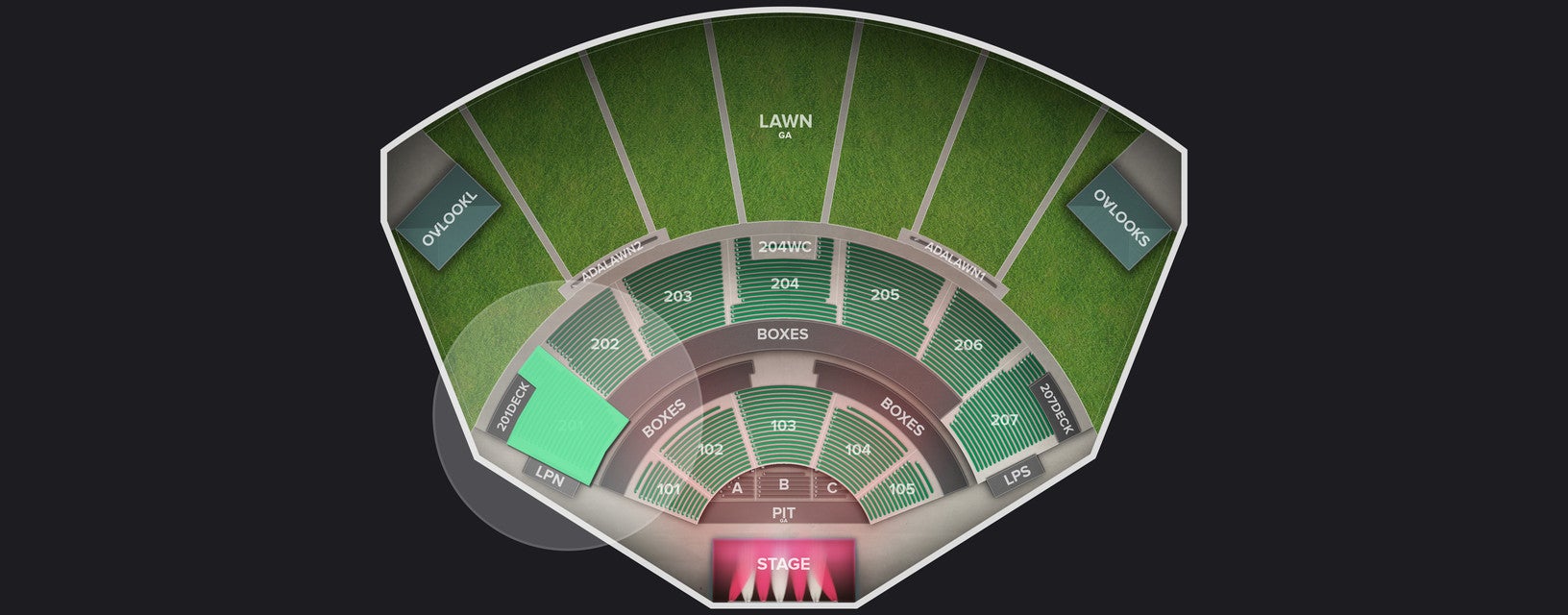 Seat view from Upper
