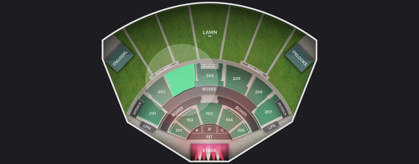 Seat view from Upper