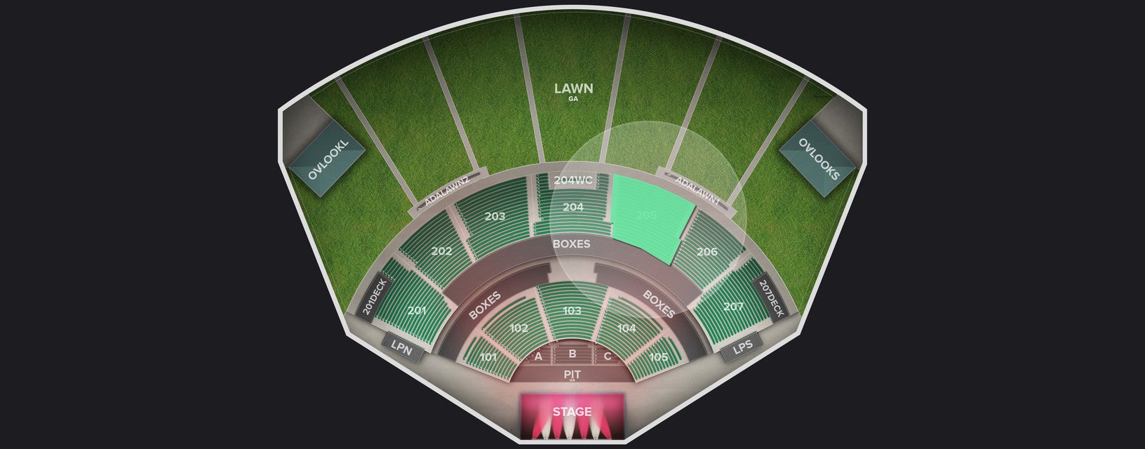 Seat view from Upper