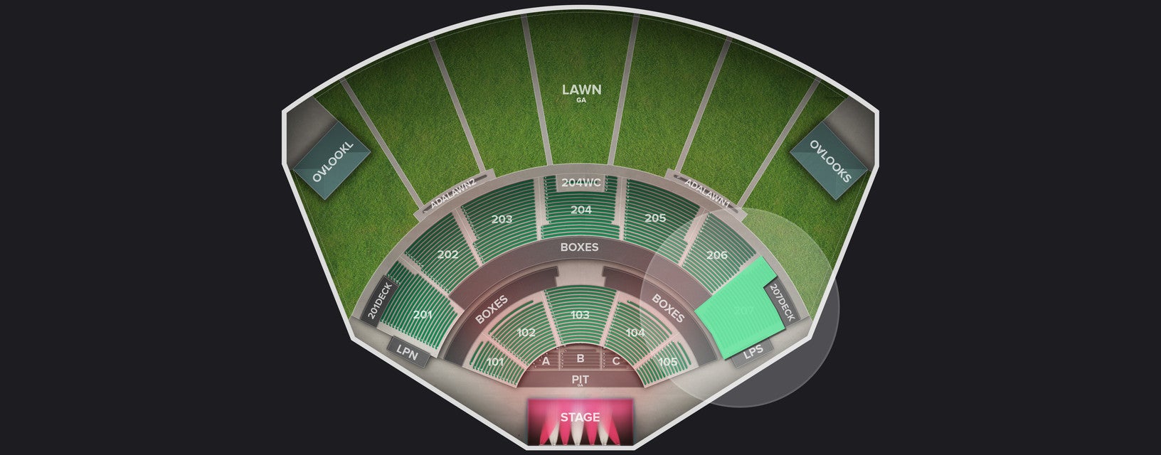 Seat view from Upper
