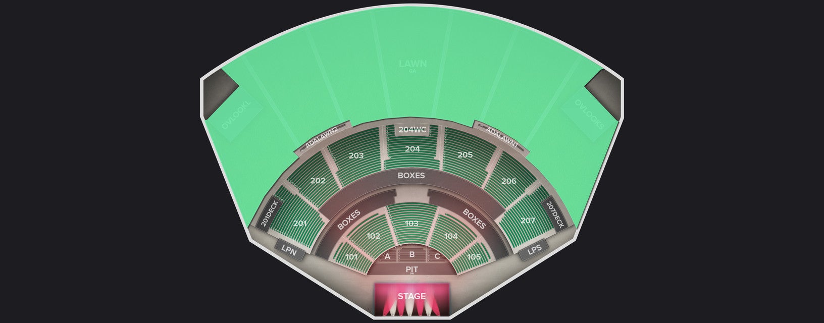 Seat view from Lawn