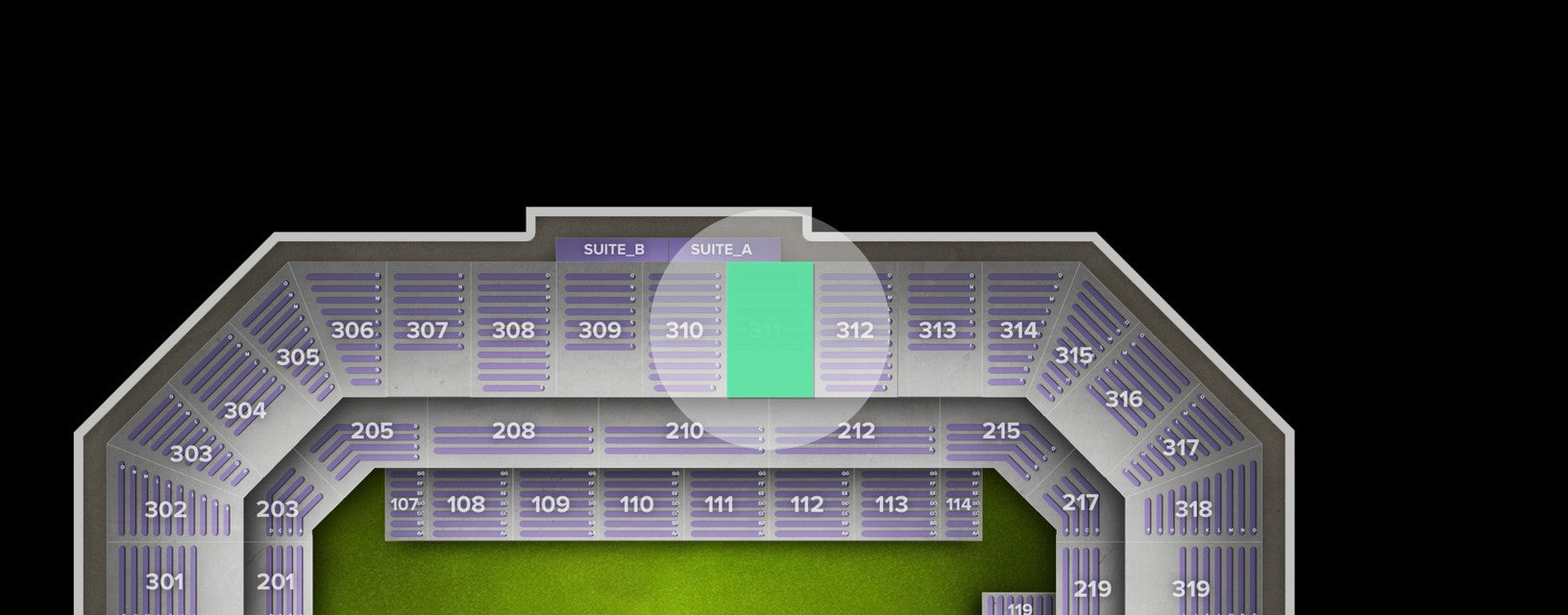 Seat view from Upper