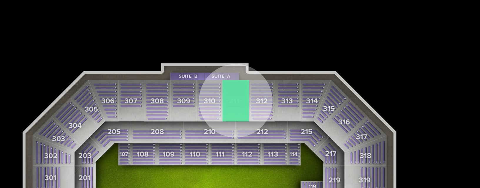 Seat view from Upper