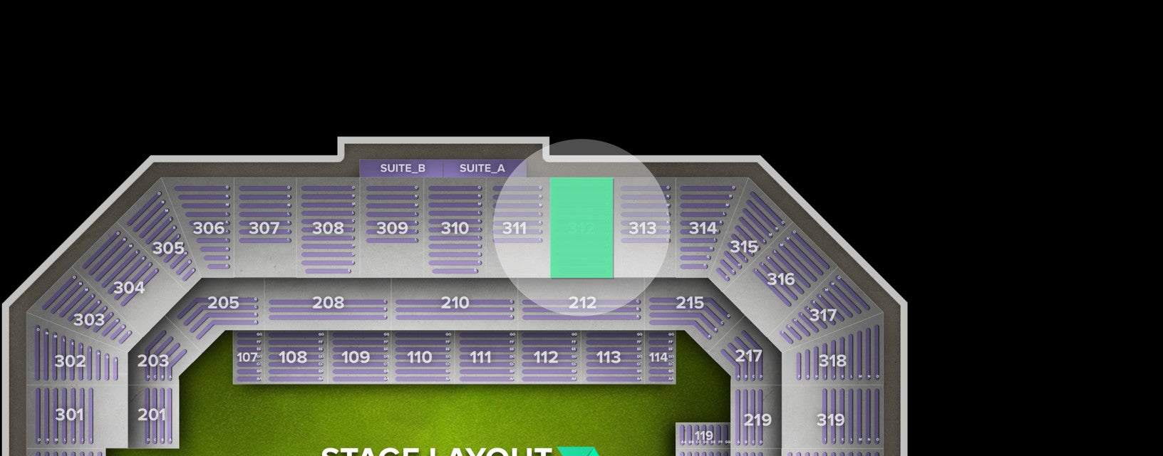 Seat view from Upper