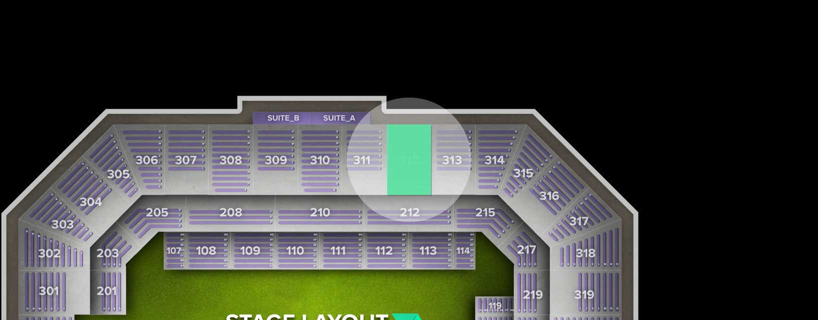 Seat view from Upper