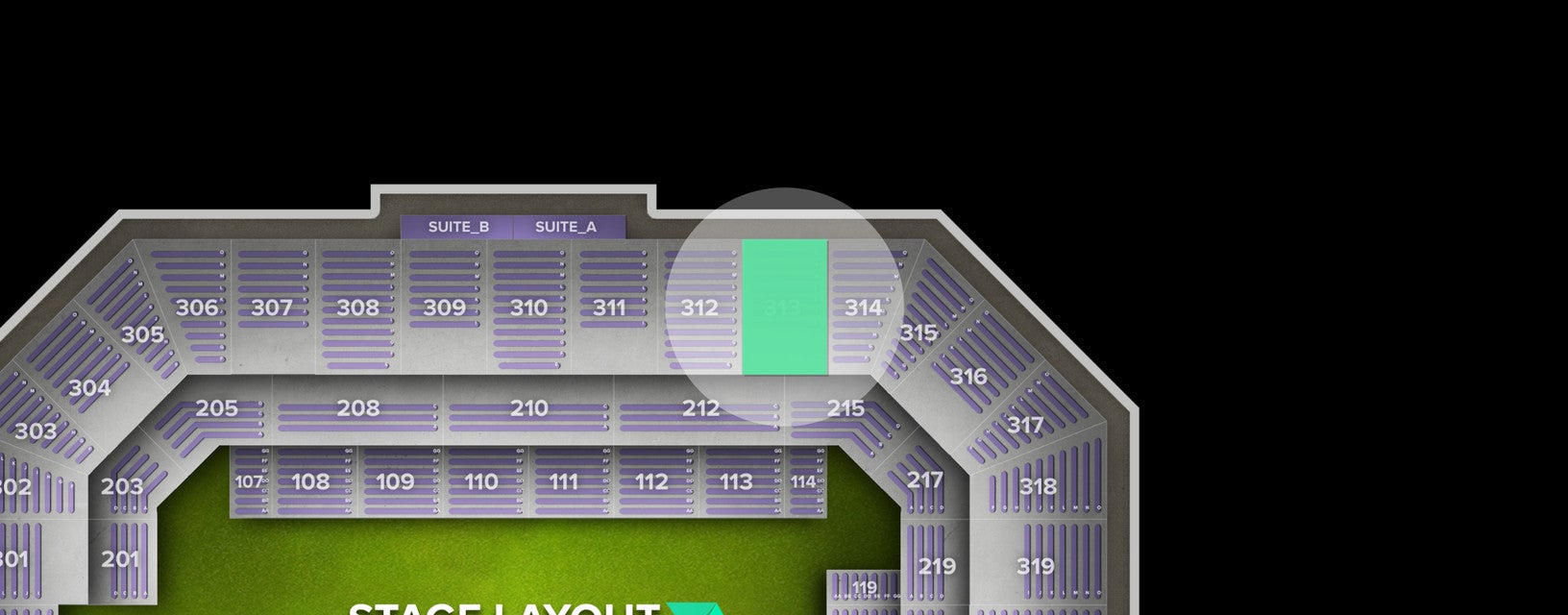 Seat view from Upper