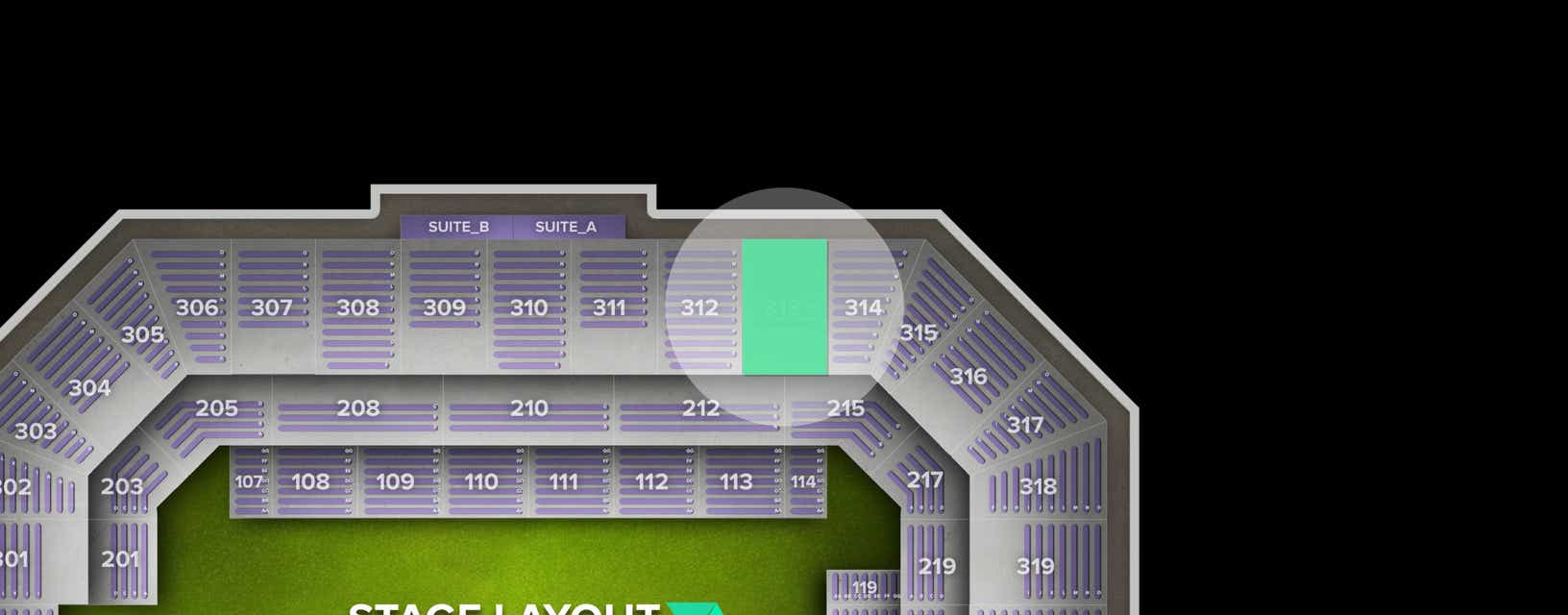 Seat view from Upper