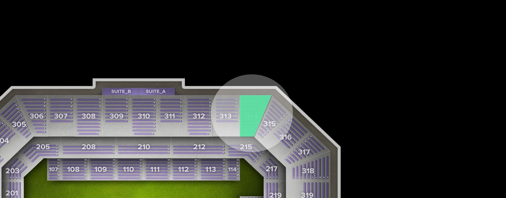 Seat view from Upper