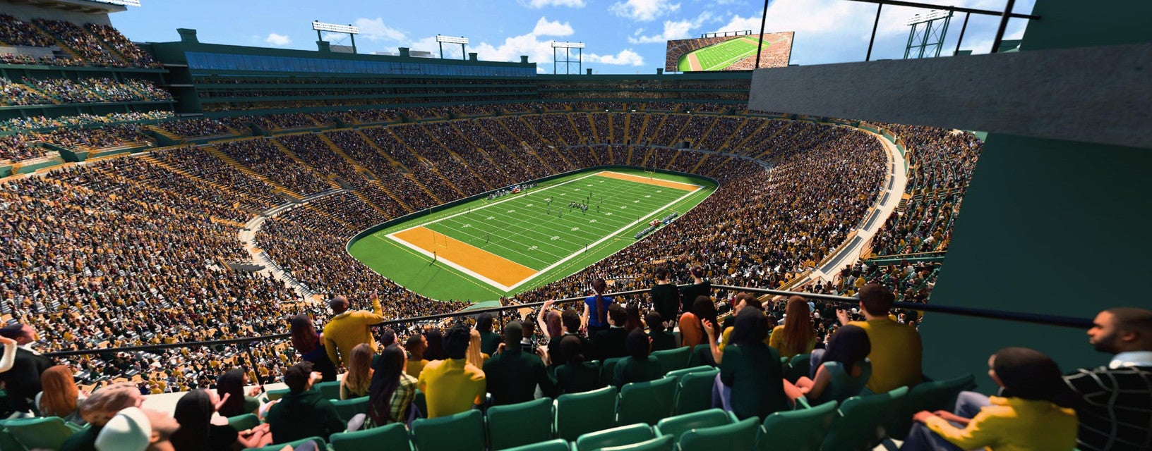 Seat view from Middle South End Zone