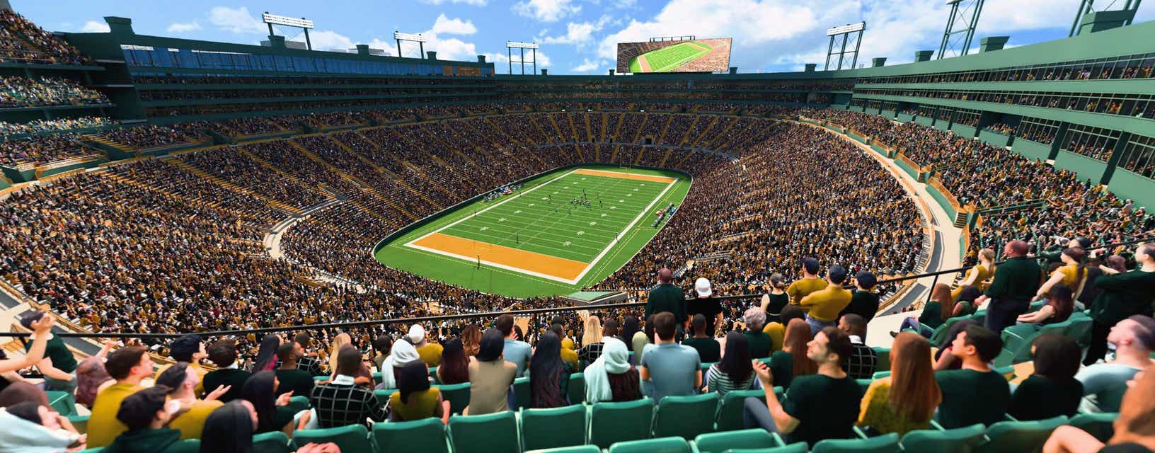 Seat view from Middle South End Zone