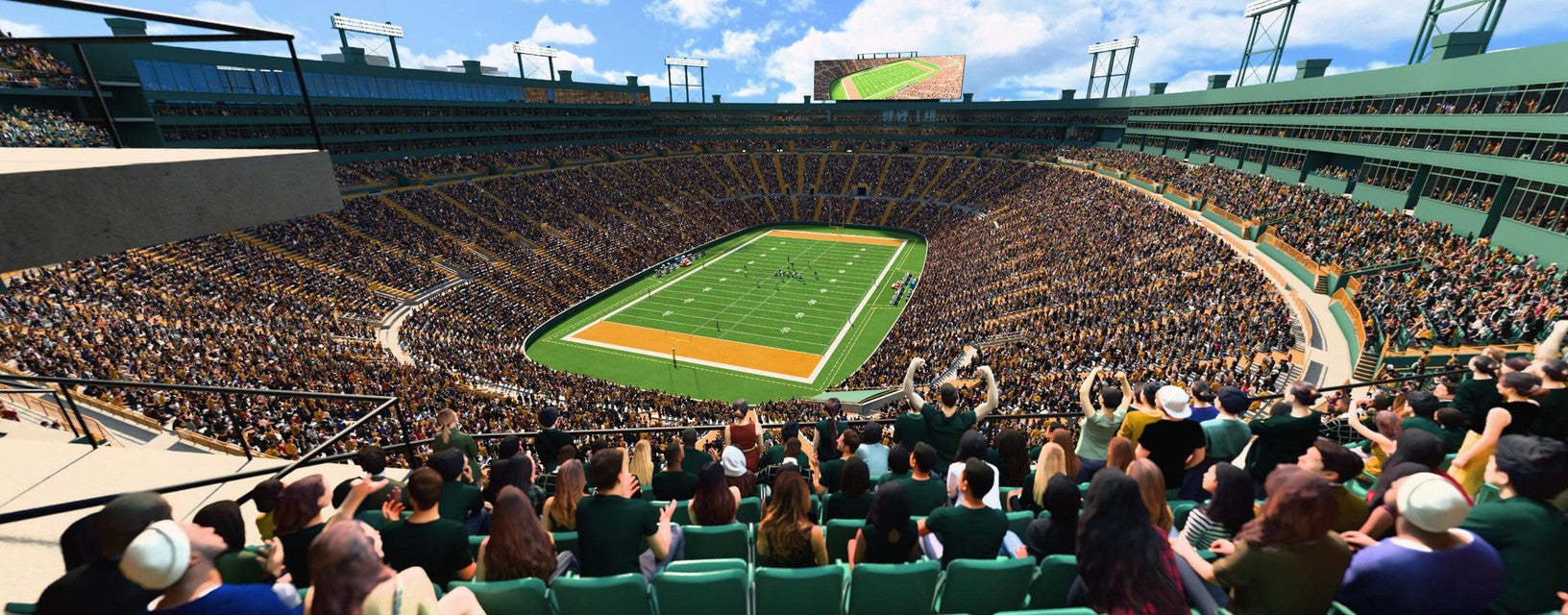 Seat view from Middle South End Zone