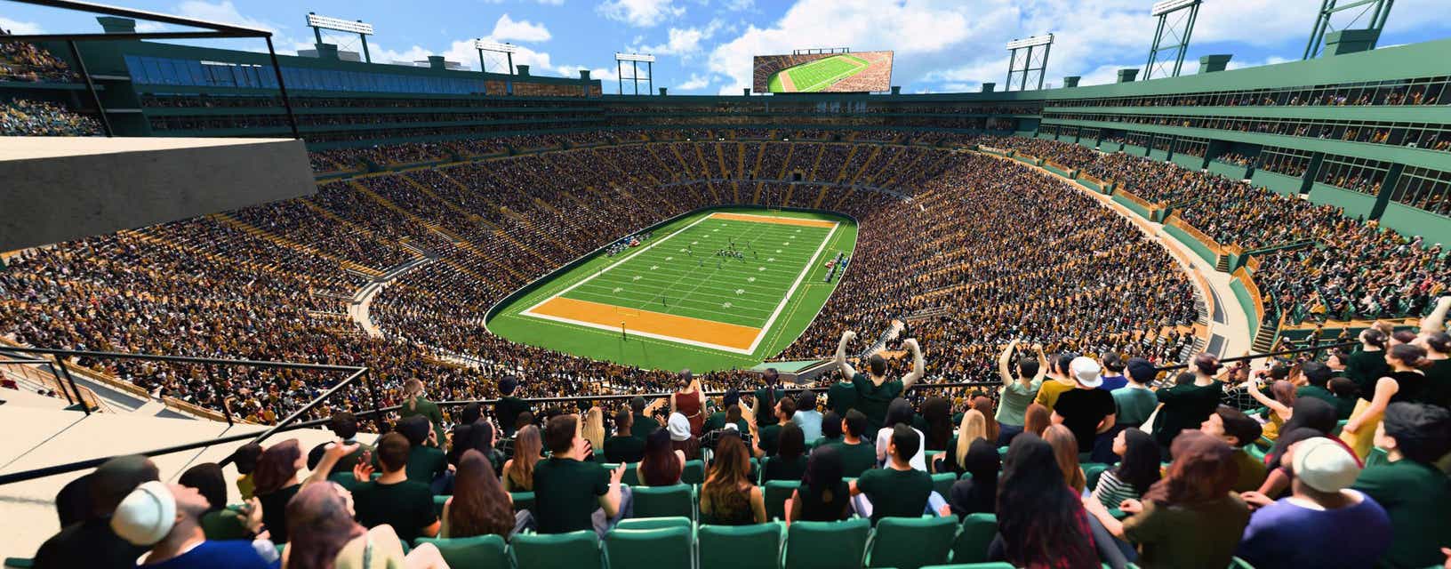 Seat view from Middle South End Zone