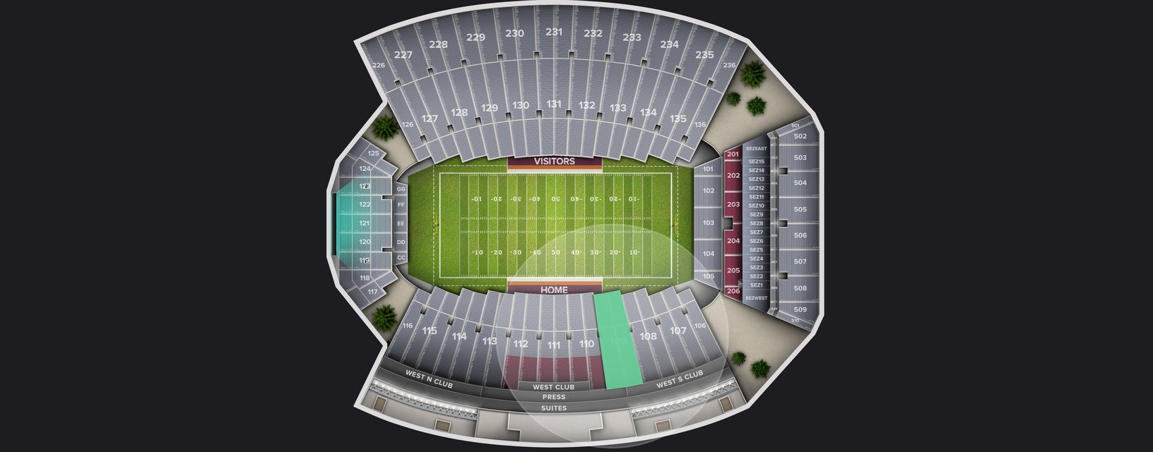 Seat view from Lower