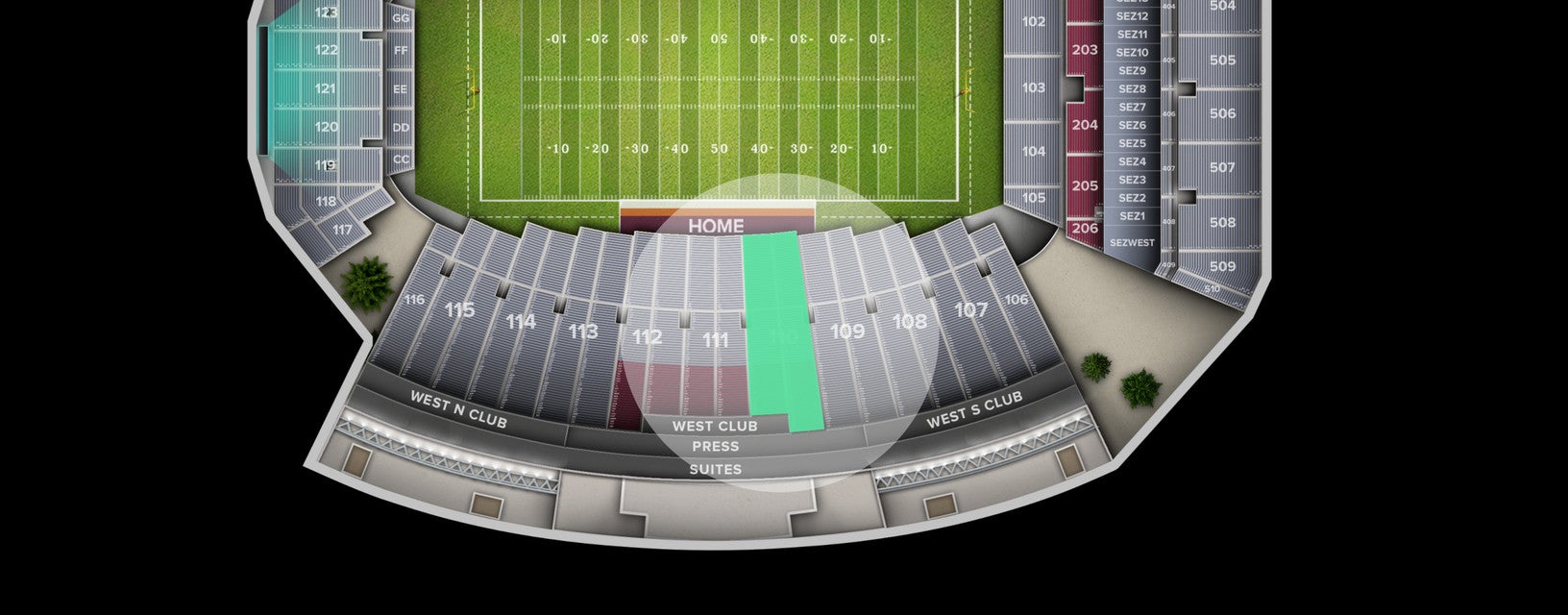 Seat view from Lower