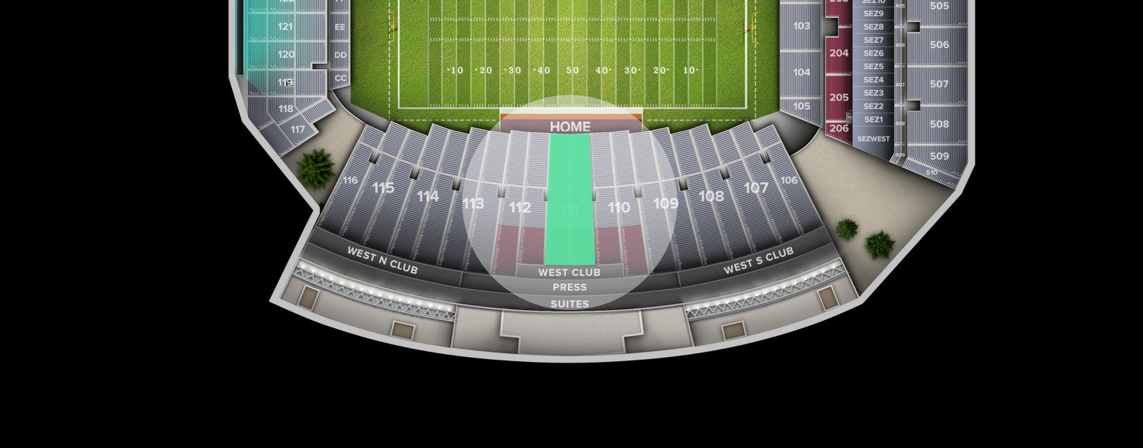 Seat view from Lower