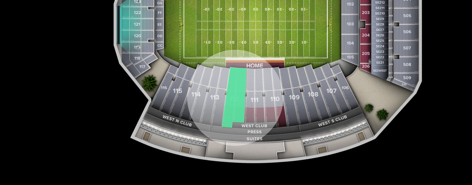 Seat view from Lower