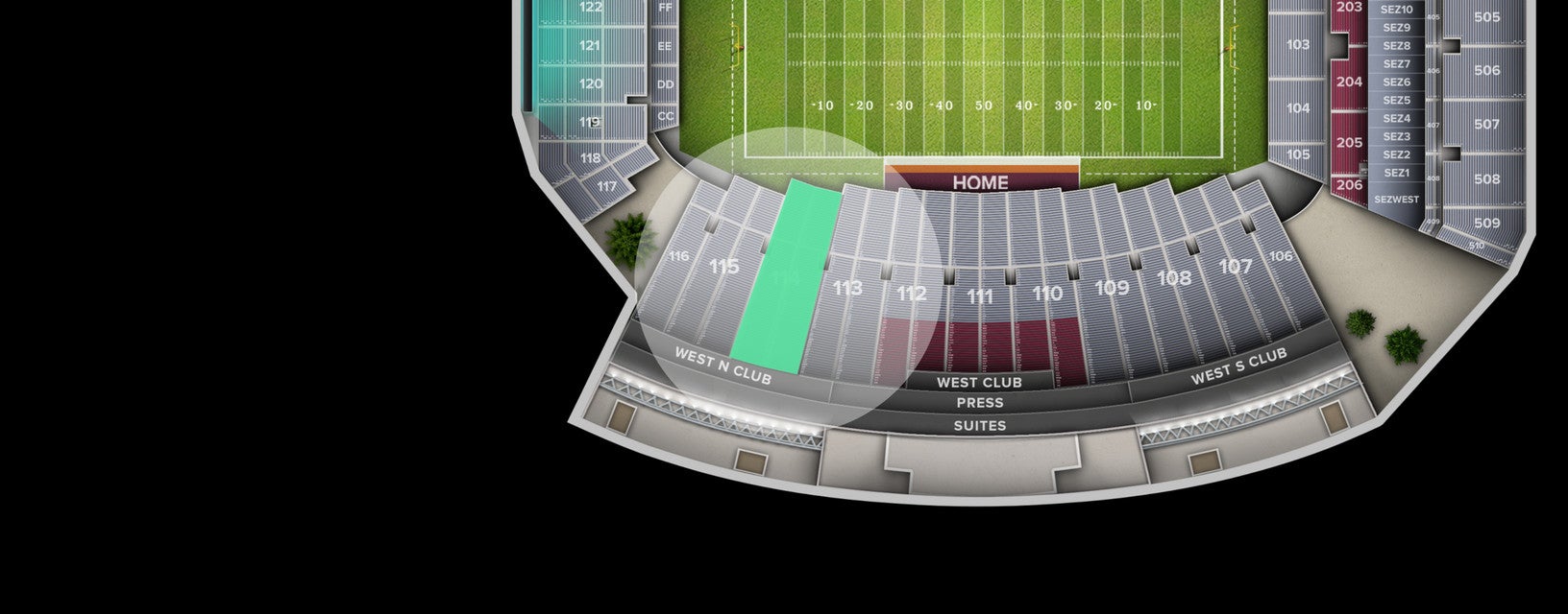 Seat view from Lower