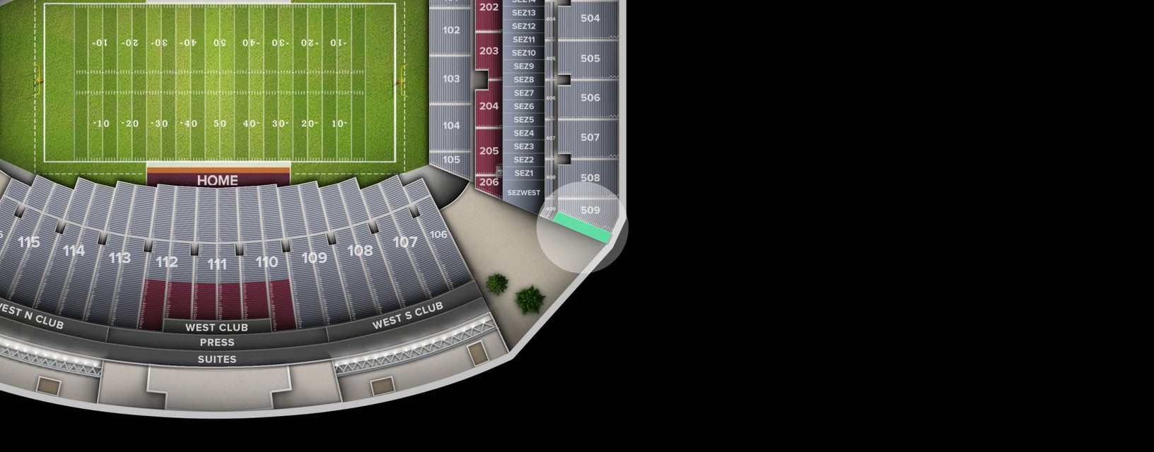 Seat view from Upper
