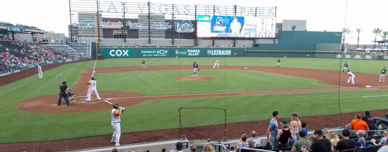 Seat view from Home Plate Box