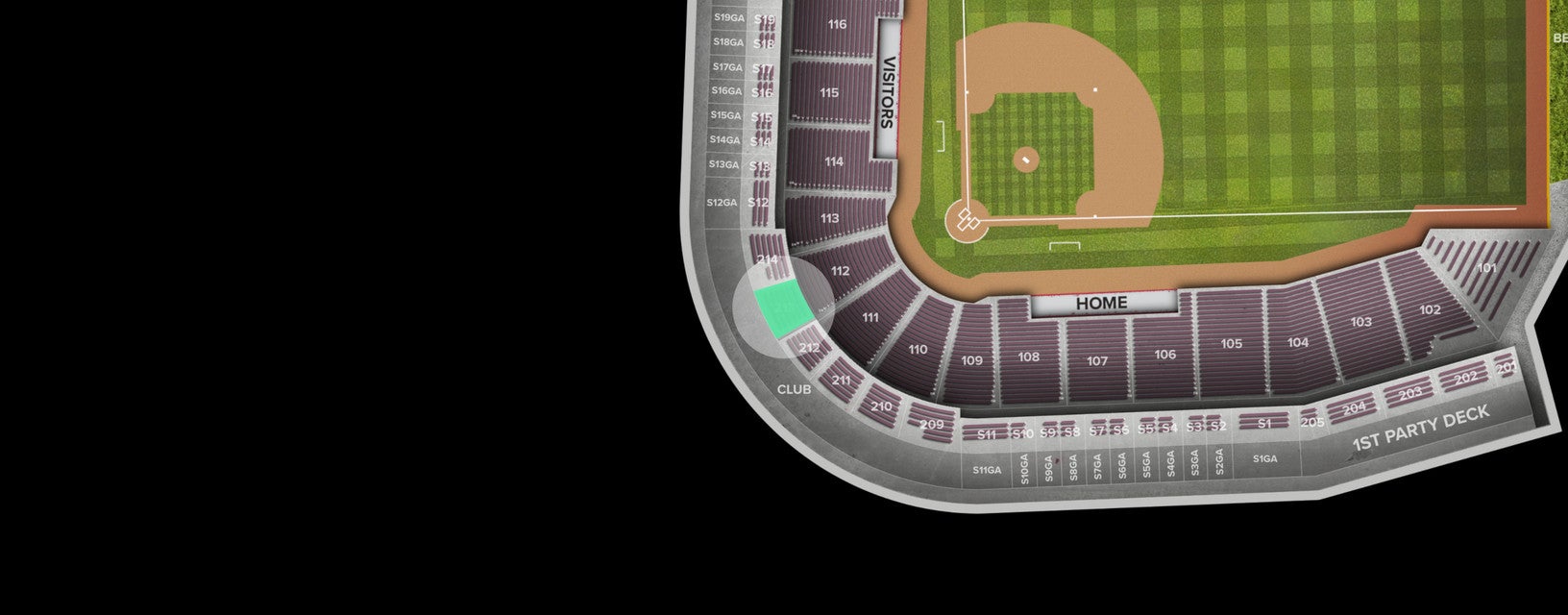 Seat view from Club Box