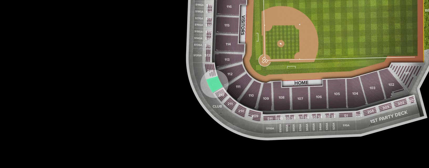 Seat view from Club Box