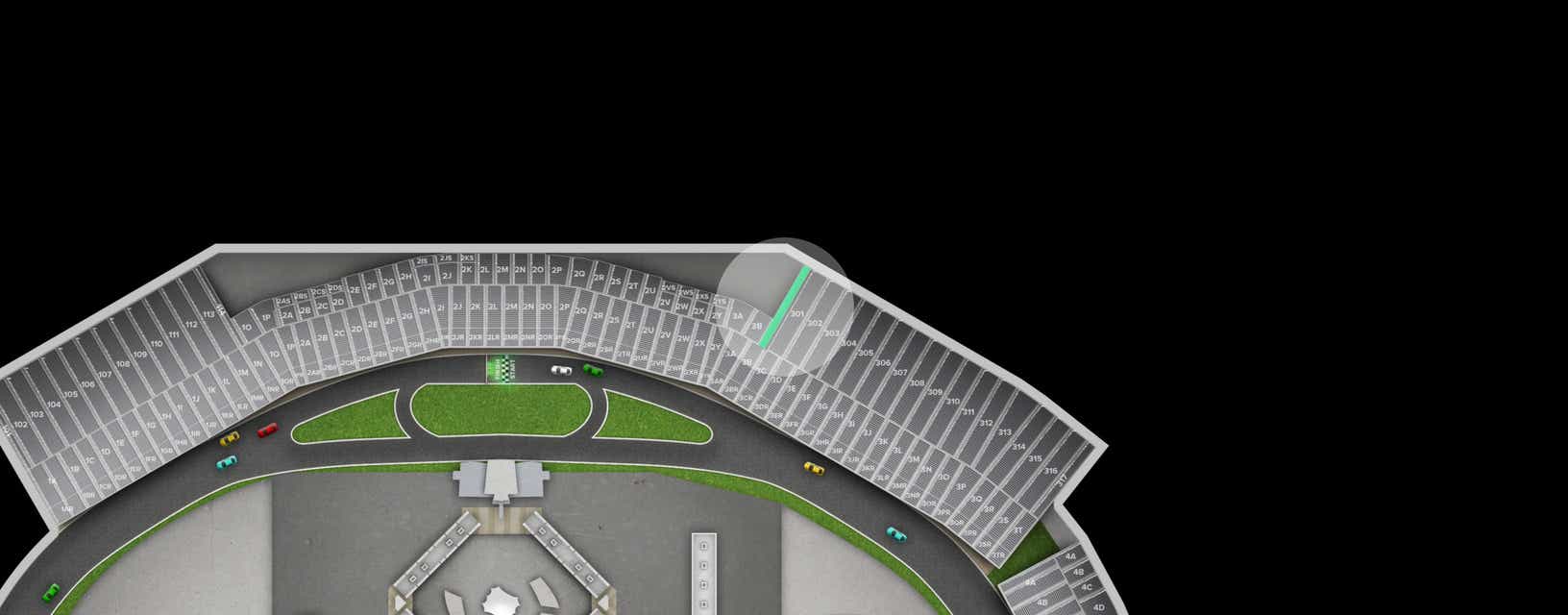 Seat view from Earnhardt Terrace