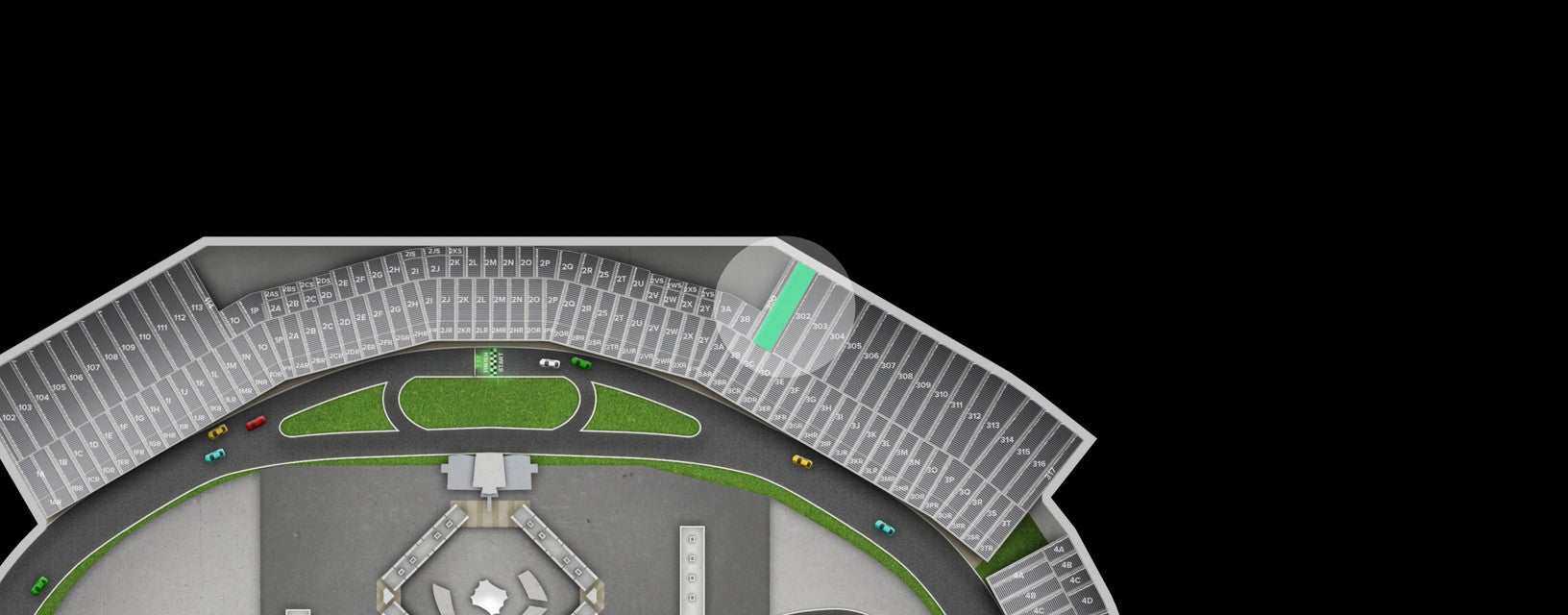 Seat view from Earnhardt Terrace