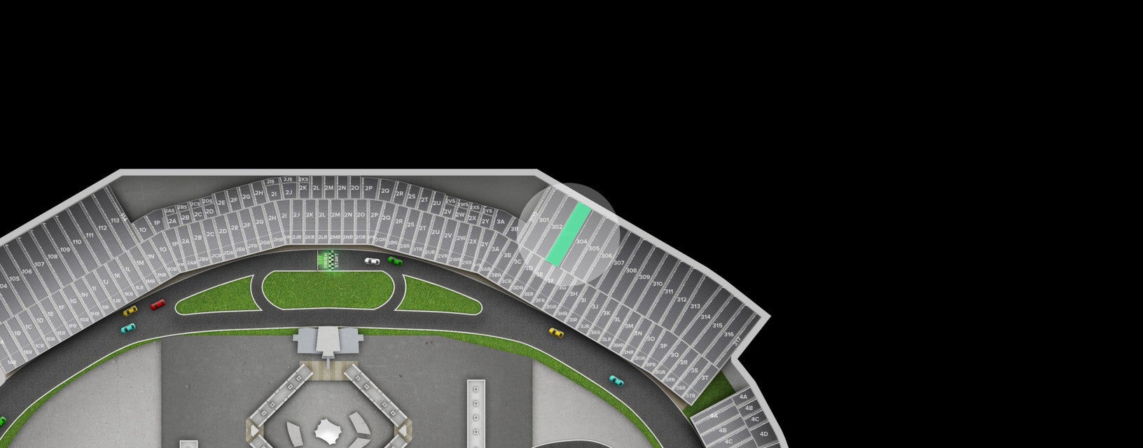 Seat view from Earnhardt Terrace