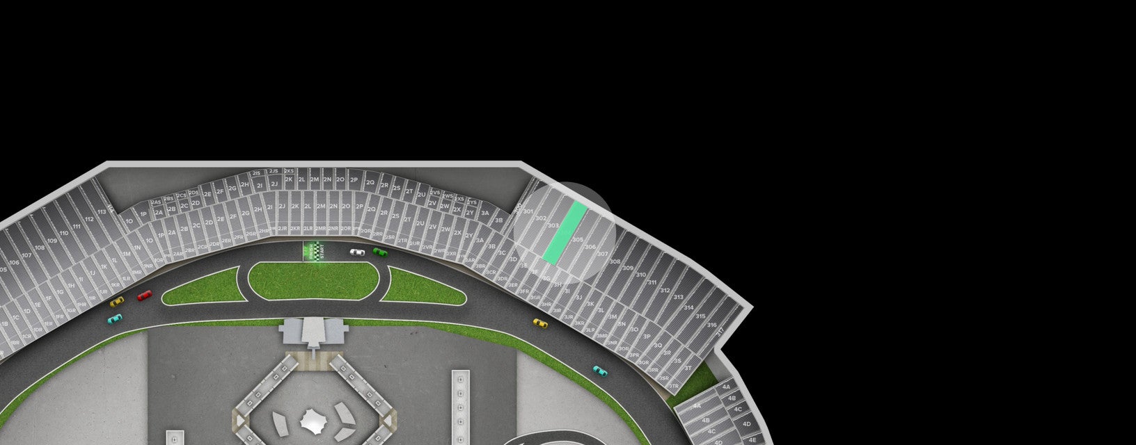 Seat view from Earnhardt Terrace