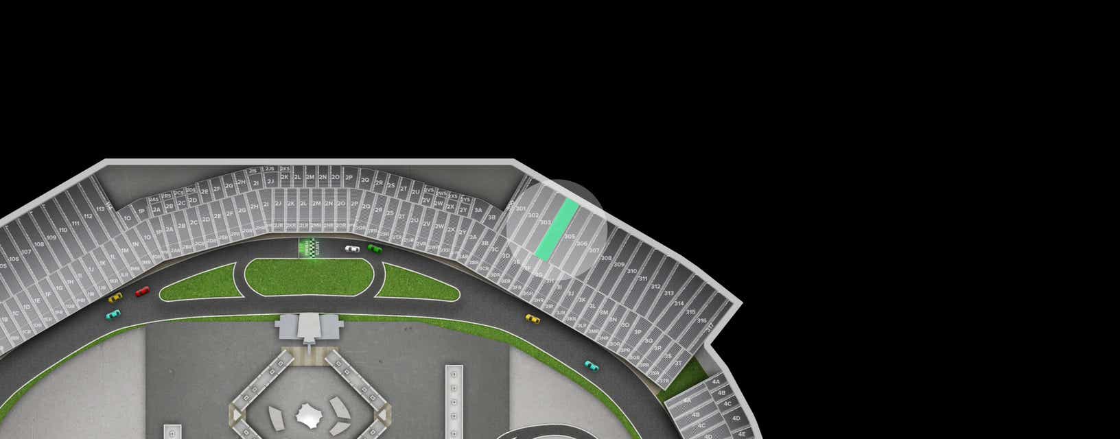 Seat view from Earnhardt Terrace