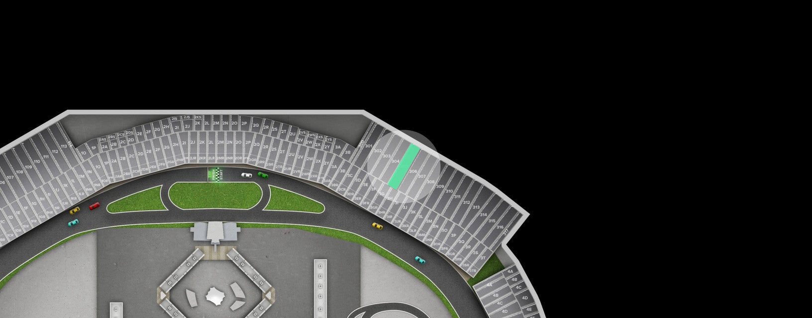 Seat view from Earnhardt Terrace