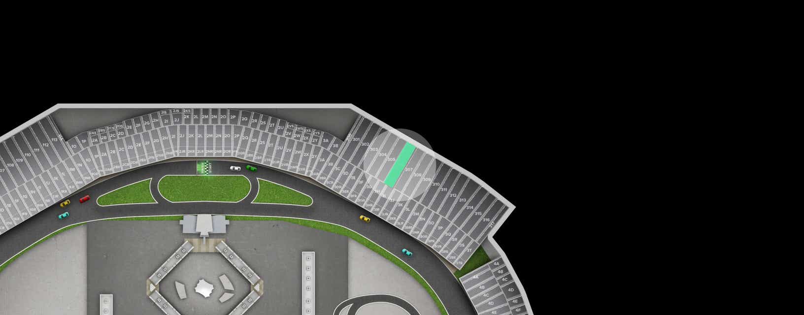 Seat view from Earnhardt Terrace