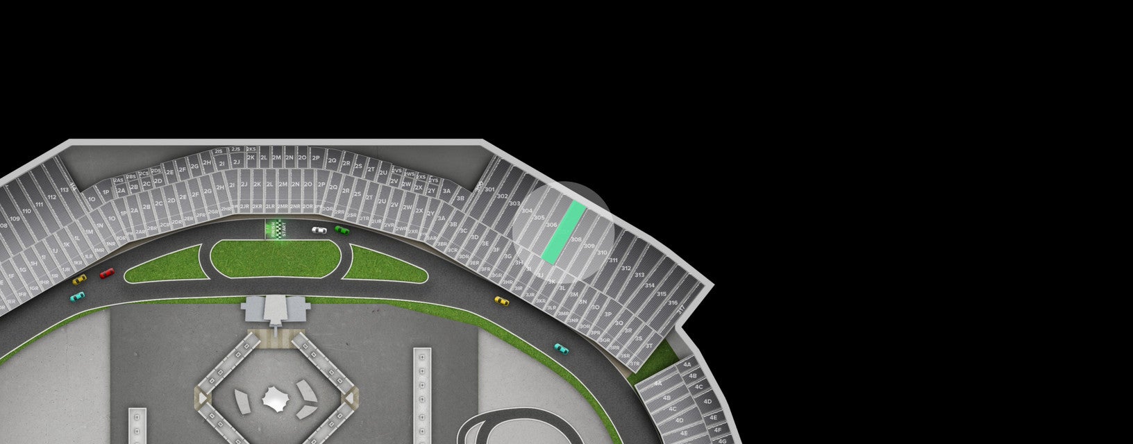Seat view from Earnhardt Terrace