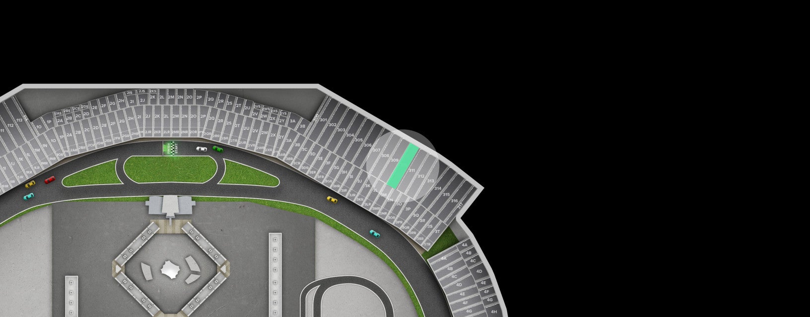 Seat view from Earnhardt Terrace
