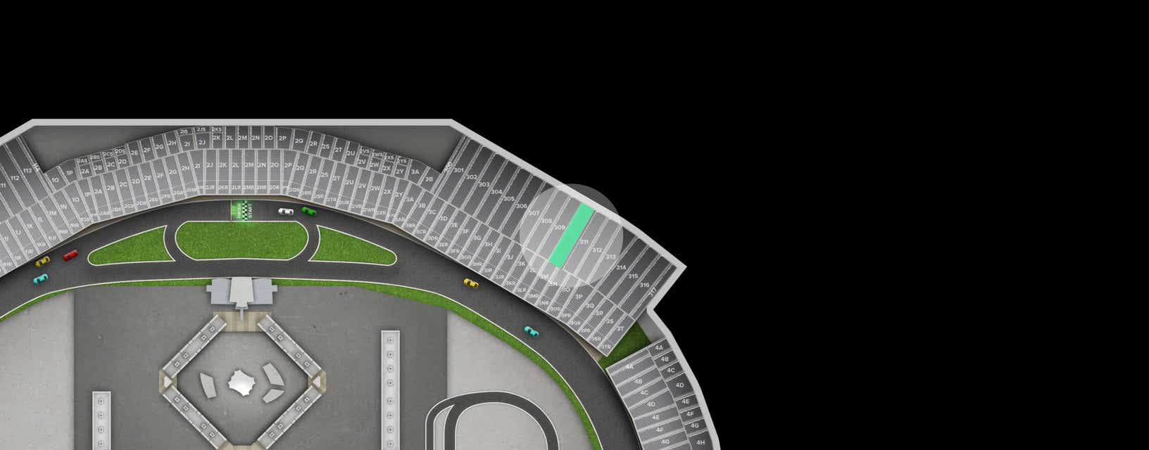 Seat view from Earnhardt Terrace