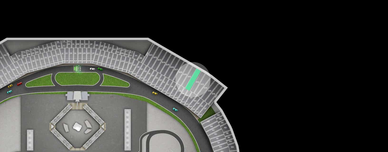 Seat view from Earnhardt Terrace