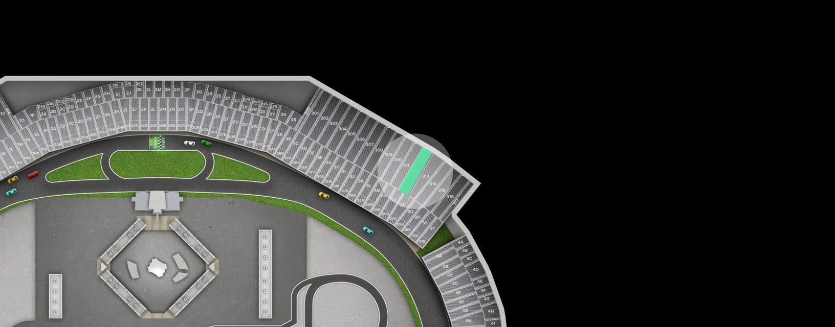 Seat view from Earnhardt Terrace